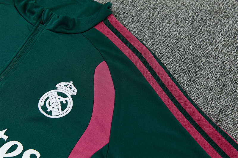 26/27 Real Madrid Dark Green with Fuchsia Tracksuits