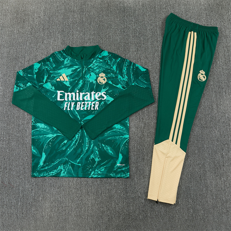 26/27 Real Madrid Green Tracksuits (Camouflage)
