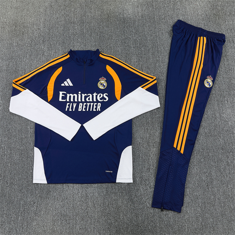 26/27 Real Madrid Royal Blue with Yellow Tracksuits