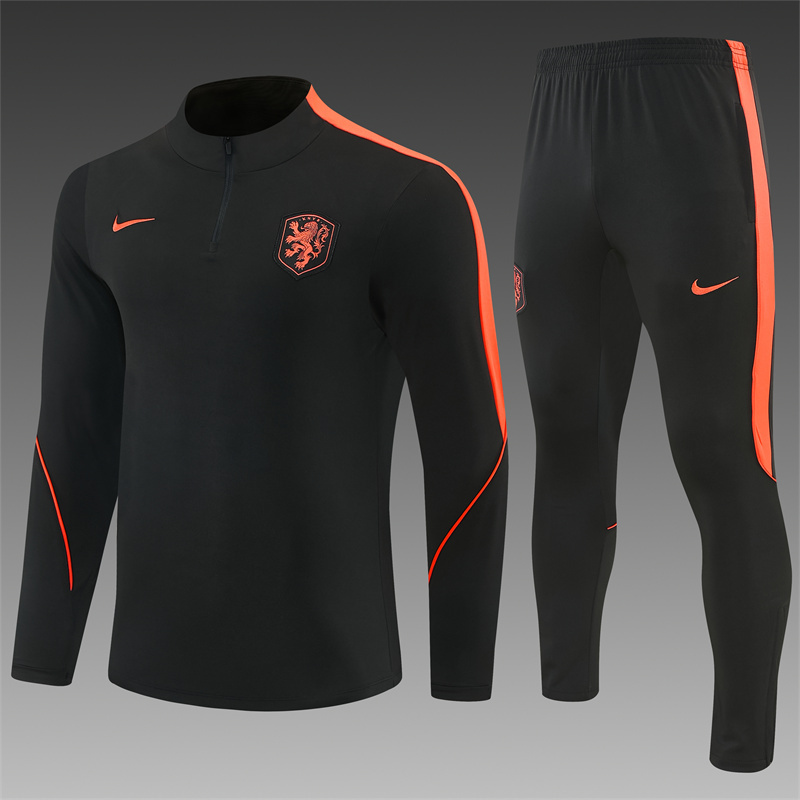 26/27 Netherlands Black Tracksuits