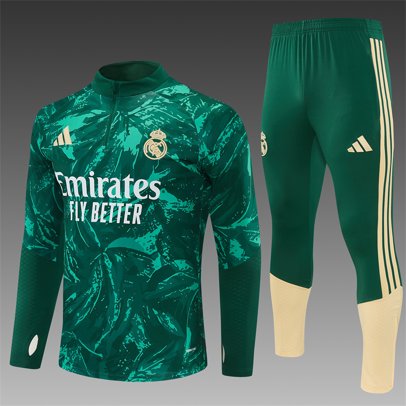26/27 Real Madrid Green Tracksuits (Camouflage)
