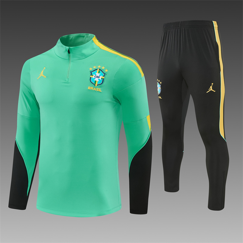 26/27 Jordan Brazil Light Green Tracksuits