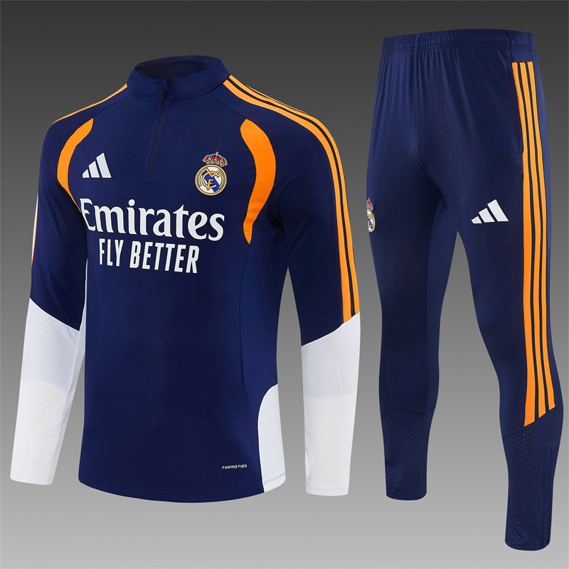 26/27 Real Madrid Royal Blue with Yellow Tracksuits