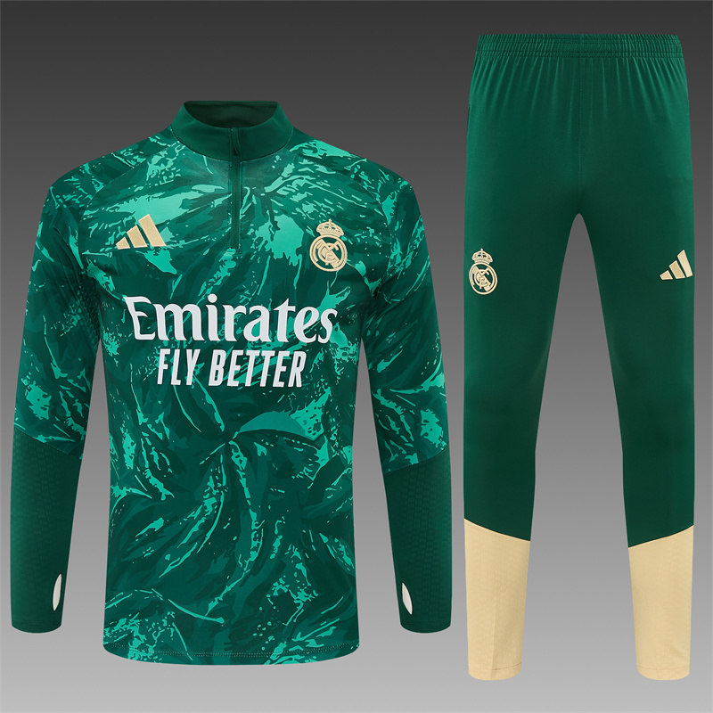 26/27 Real Madrid Green Tracksuits (Camouflage)