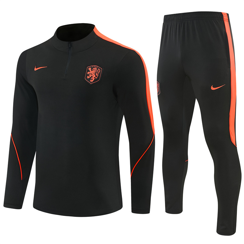 26/27 Netherlands Black Tracksuits