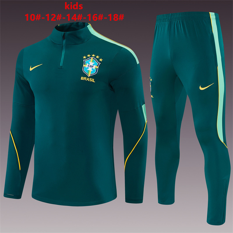 26/27 Brazil Dark Green Tracksuits