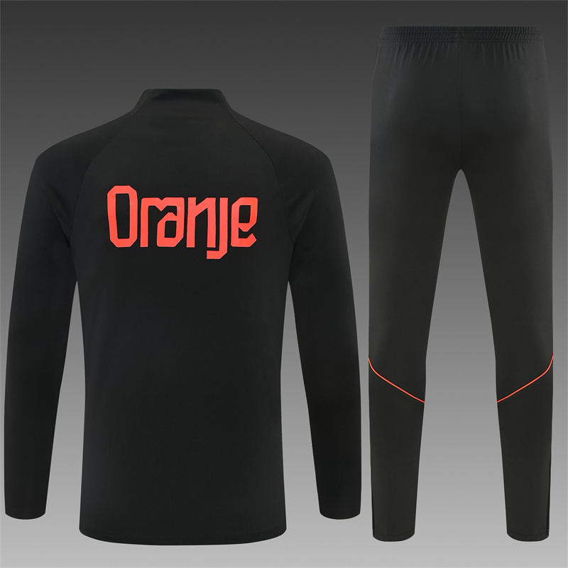26/27 Netherlands Black Tracksuits