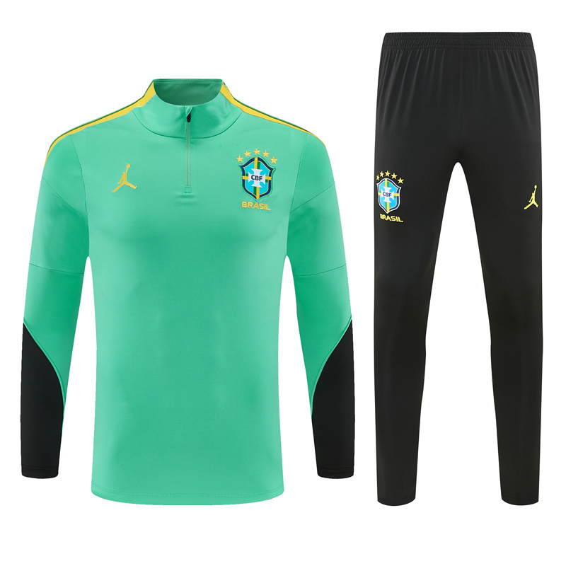 26/27 Jordan Brazil Light Green Tracksuits