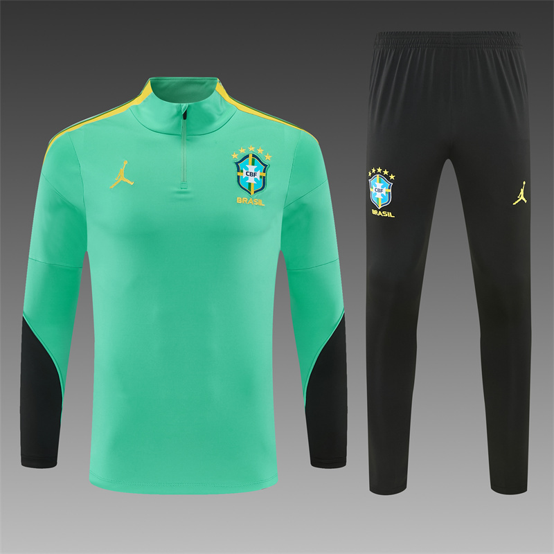 26/27 Jordan Brazil Light Green Tracksuits