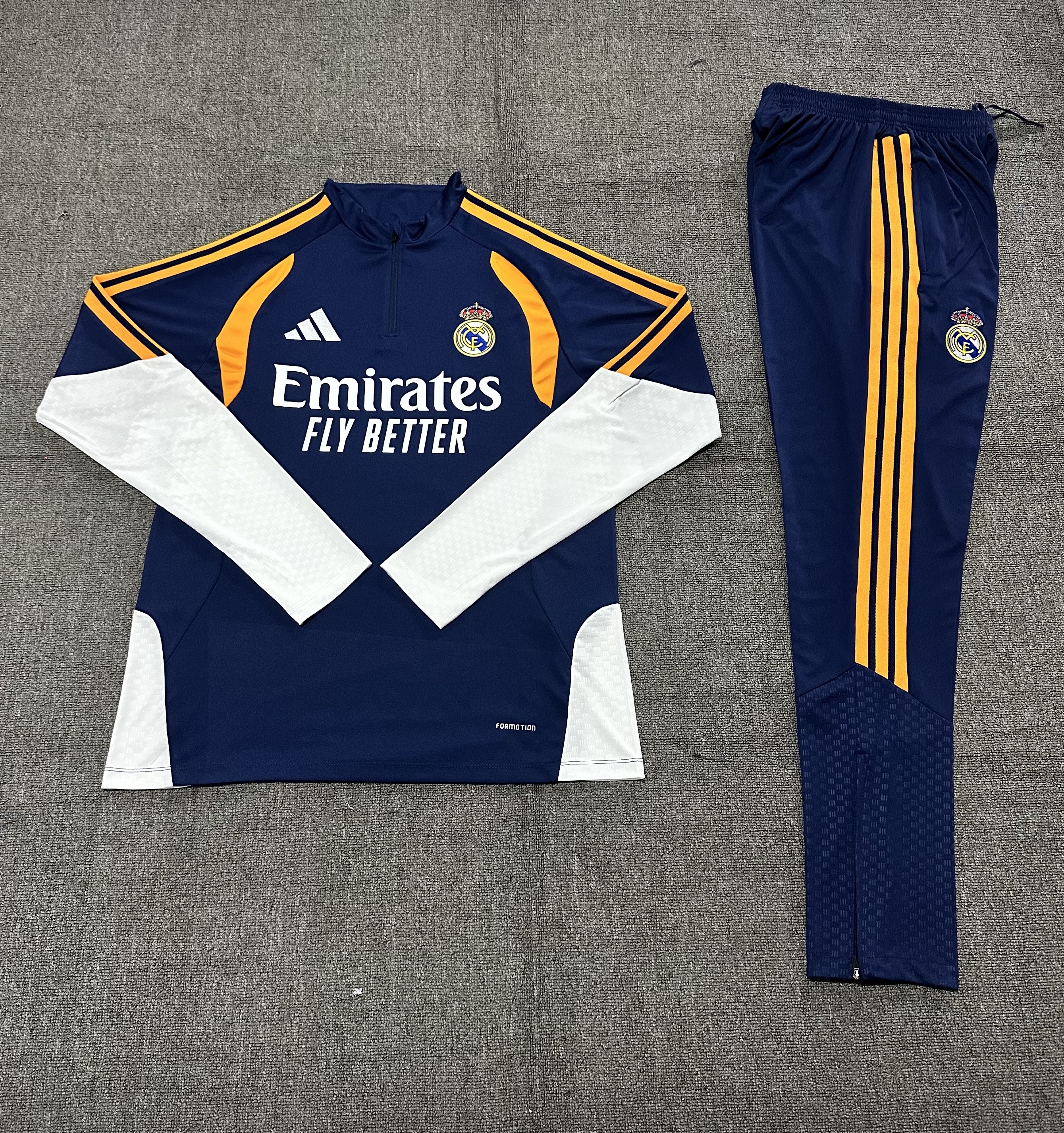 26/27 Real Madrid Royal Blue with Yellow Tracksuits
