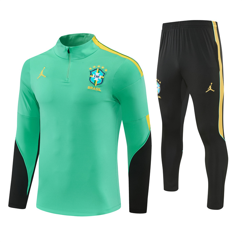 26/27 Jordan Brazil Light Green Tracksuits