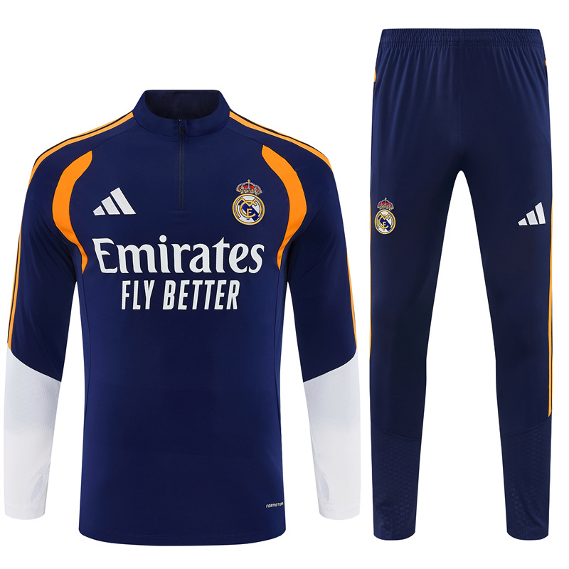 26/27 Real Madrid Royal Blue with Yellow Tracksuits