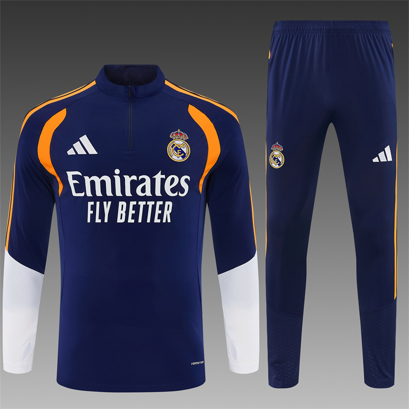 26/27 Real Madrid Royal Blue with Yellow Tracksuits