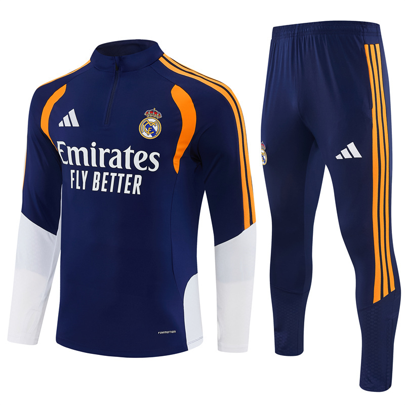 26/27 Real Madrid Royal Blue with Yellow Tracksuits