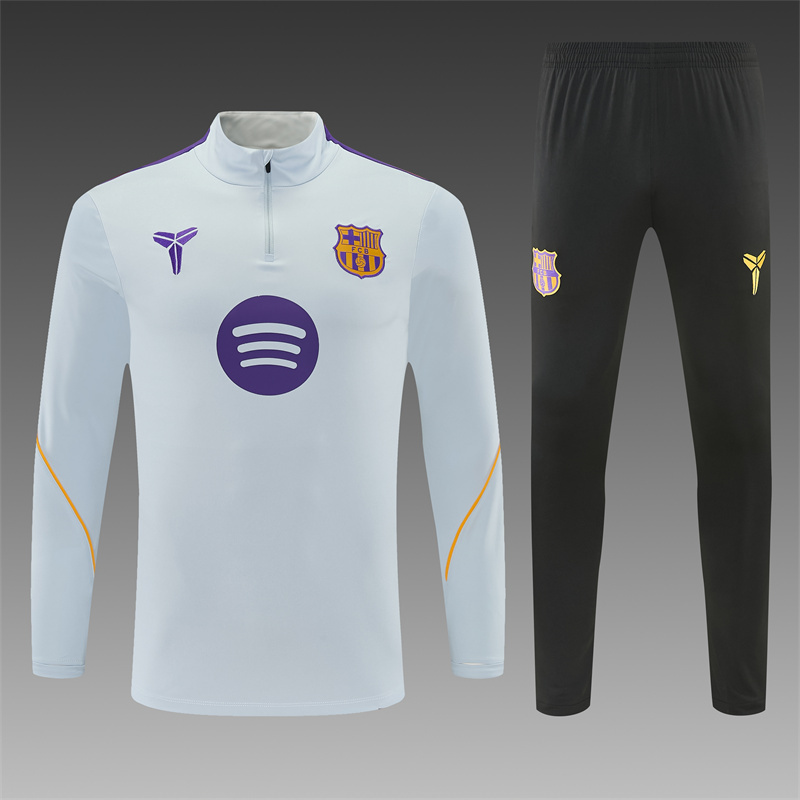 26/27 Barcelona Light Grey Tracksuits
