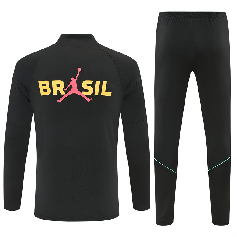 26/27 Jordan Brazil Black and Yellow Tracksuits