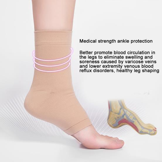 Nylon and Spandex Graduated Medical Compression Stockings Men Women Sports Socks