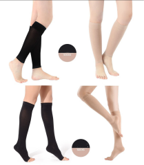 Nylon and Spandex Graduated Medical Compression Stockings Men Women Sports Socks