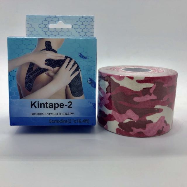 Sports coloured Kintape Waterproof Cotton Elastic Sports Kinesiology Muscle Tape Kinesiology Tape