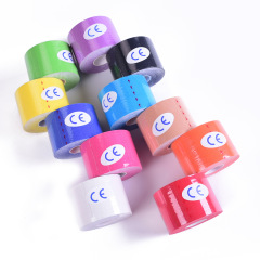 Sports coloured Kintape Waterproof Cotton Elastic Sports Kinesiology Muscle Tape Kinesiology Tape