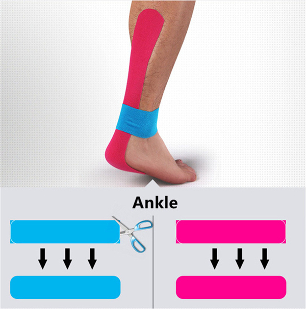 Sports coloured Kintape Waterproof Cotton Elastic Sports Kinesiology Muscle Tape Kinesiology Tape