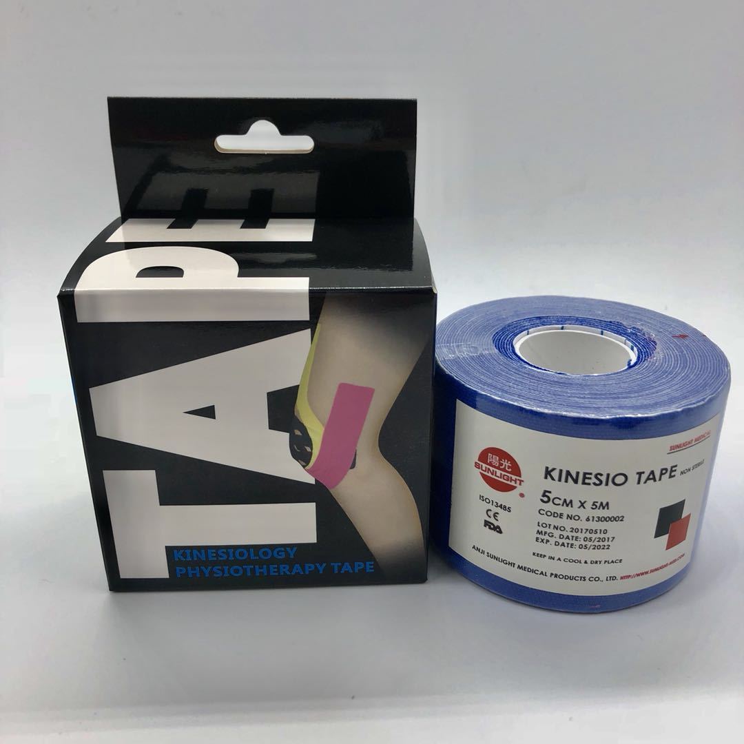 Sports coloured Kintape Waterproof Cotton Elastic Sports Kinesiology Muscle Tape Kinesiology Tape