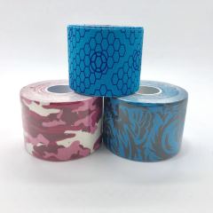 Sports coloured Kintape Waterproof Cotton Elastic Sports Kinesiology Muscle Tape Kinesiology Tape