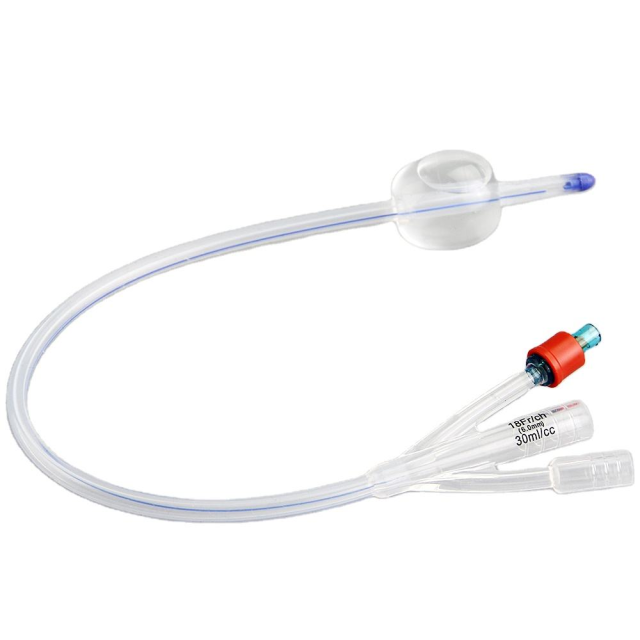 Three-Way Silicone Foley Catheter
