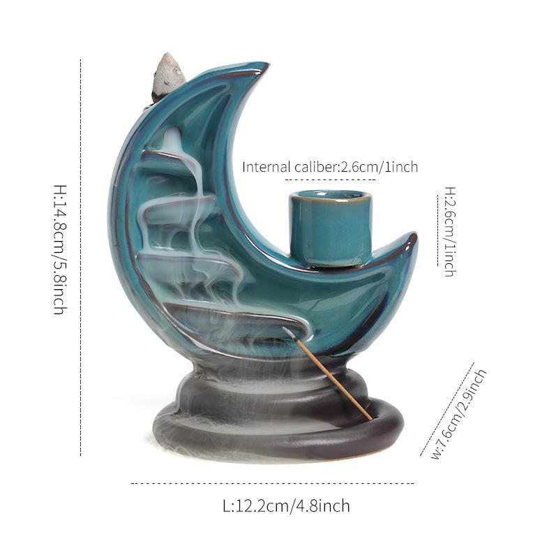 New Moon Backflow Incense Holder