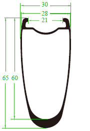 NRD28-605 carbon rim drawing