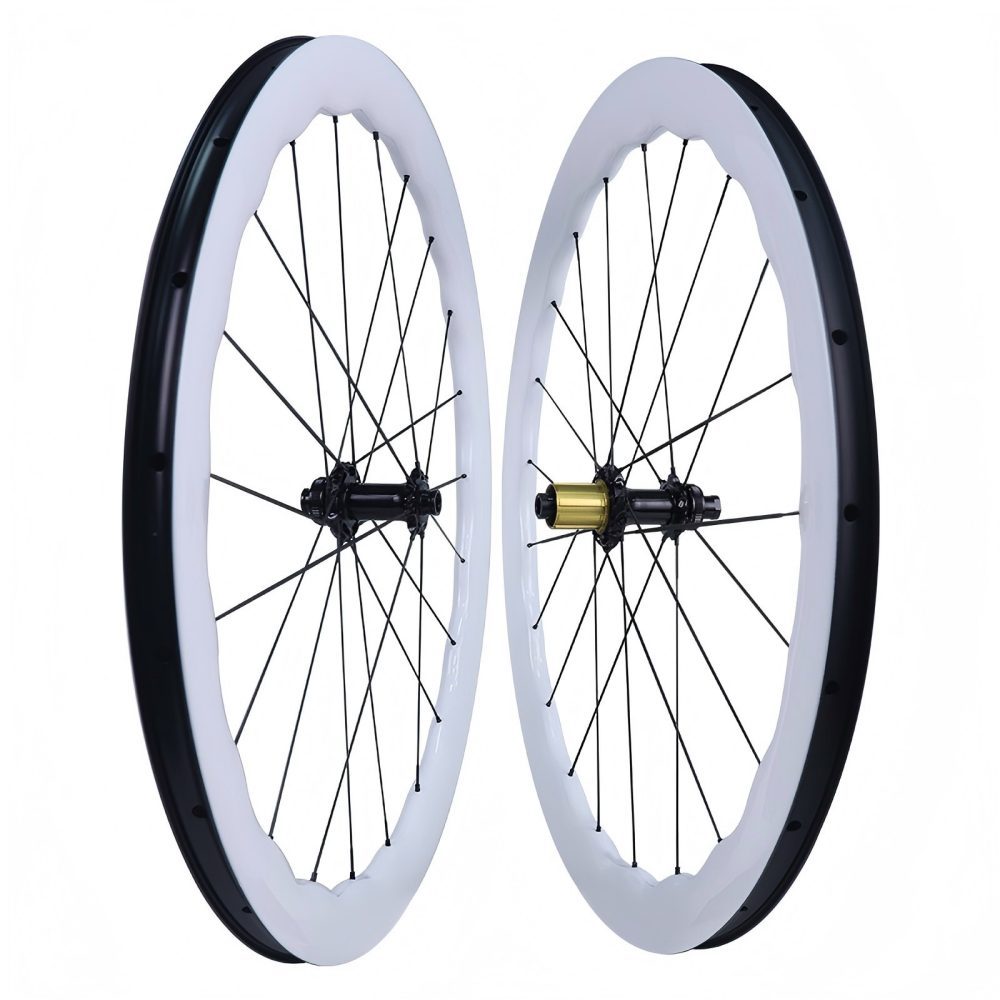 ProX C67DB Super Light Pearl White Carbon Road Wheels Anti-Scratch Full Carbon Spoke Wheels