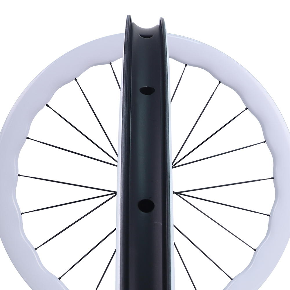 ProX C67DB Super Light Pearl White Carbon Road Wheels Anti-Scratch Full Carbon Spoke Wheels