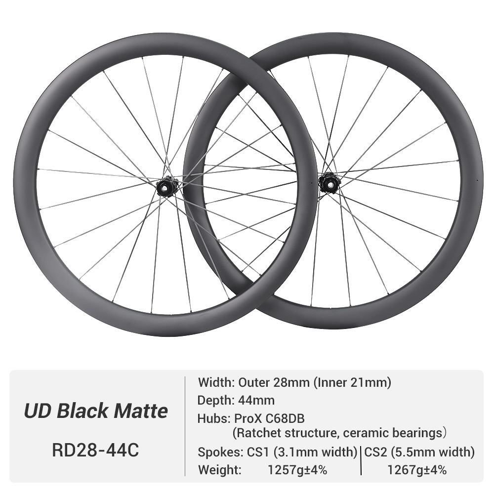 ProX C68DB Super Light Disc Brake Full Carbon Spoke Carbon Road Wheels
