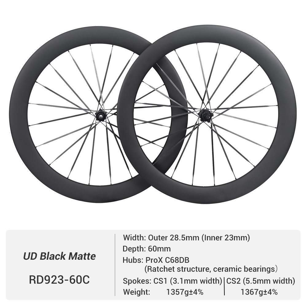 主图详情主图ProX C68DB 700C Wide Disc Brake Full Carbon Spoke Carbon Road Wheels