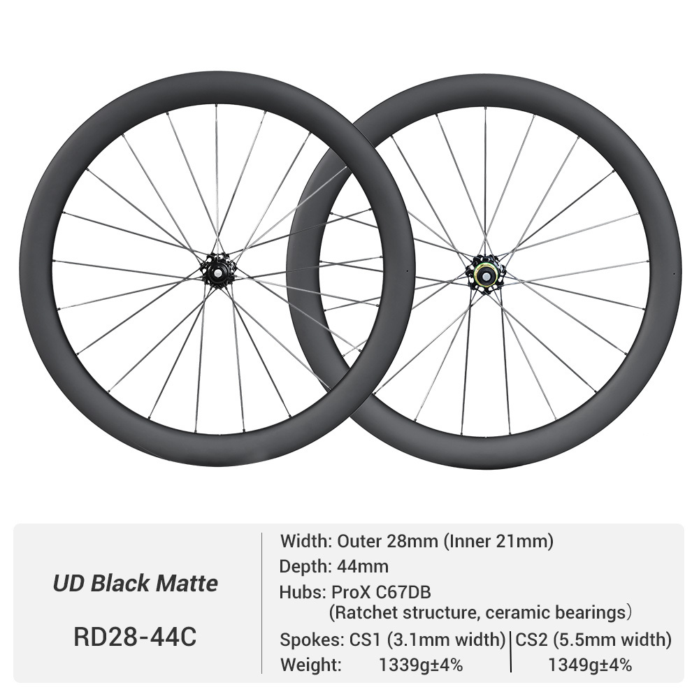 ProX C67DB Super Light Disc Brake Full Carbon Spoke Carbon Road Wheels
