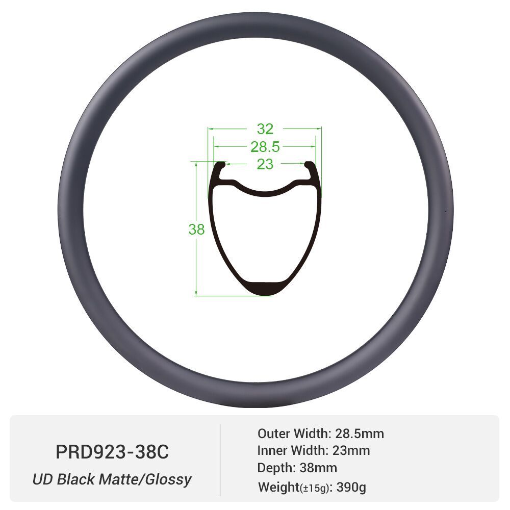 ProX 29mm Wide Carbon Rims 23mm Inner Width Disc Brake 700C Road Carbon Rims Tubeless Ready