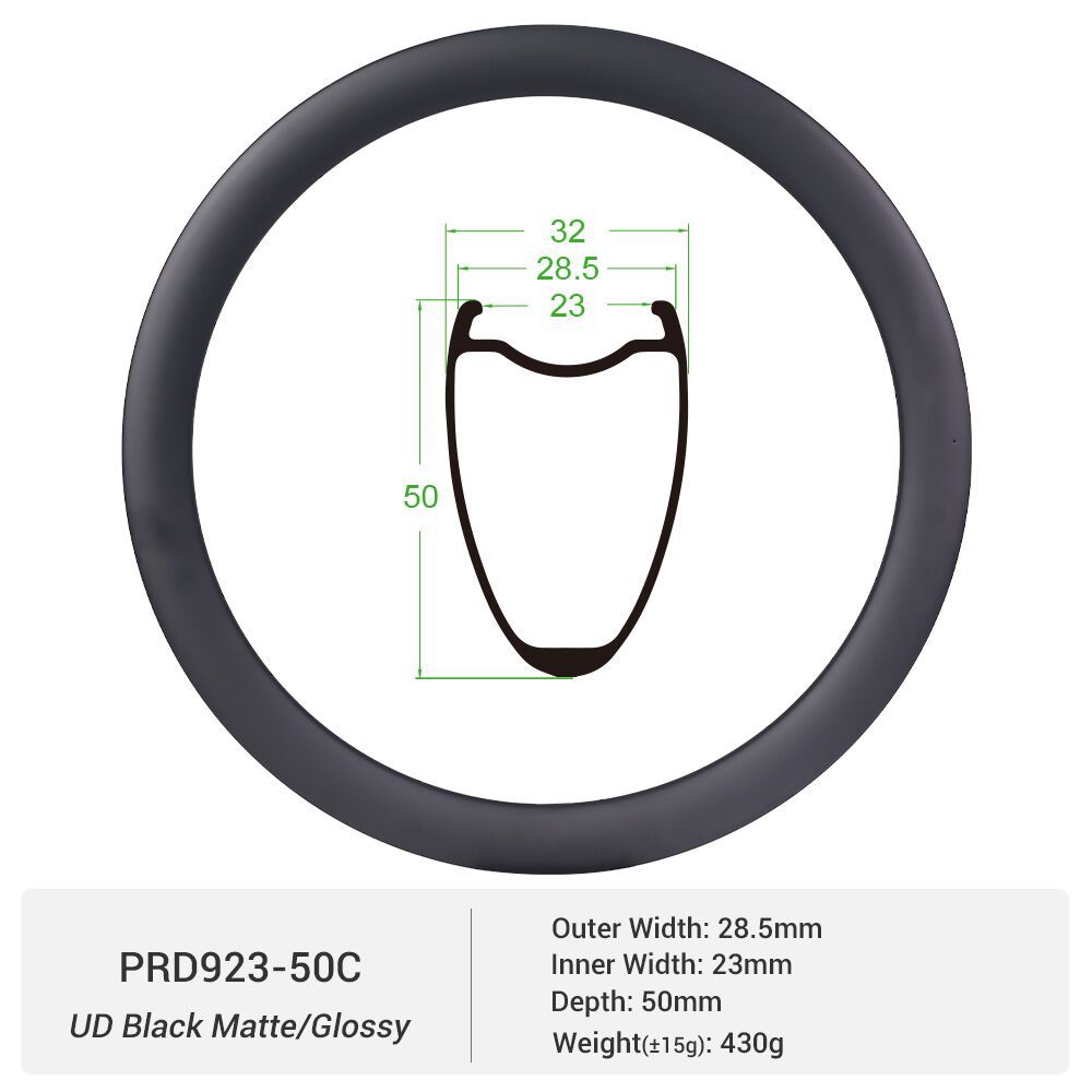 ProX 29mm Wide Carbon Rims 23mm Inner Width Disc Brake 700C Road Carbon Rims Tubeless Ready
