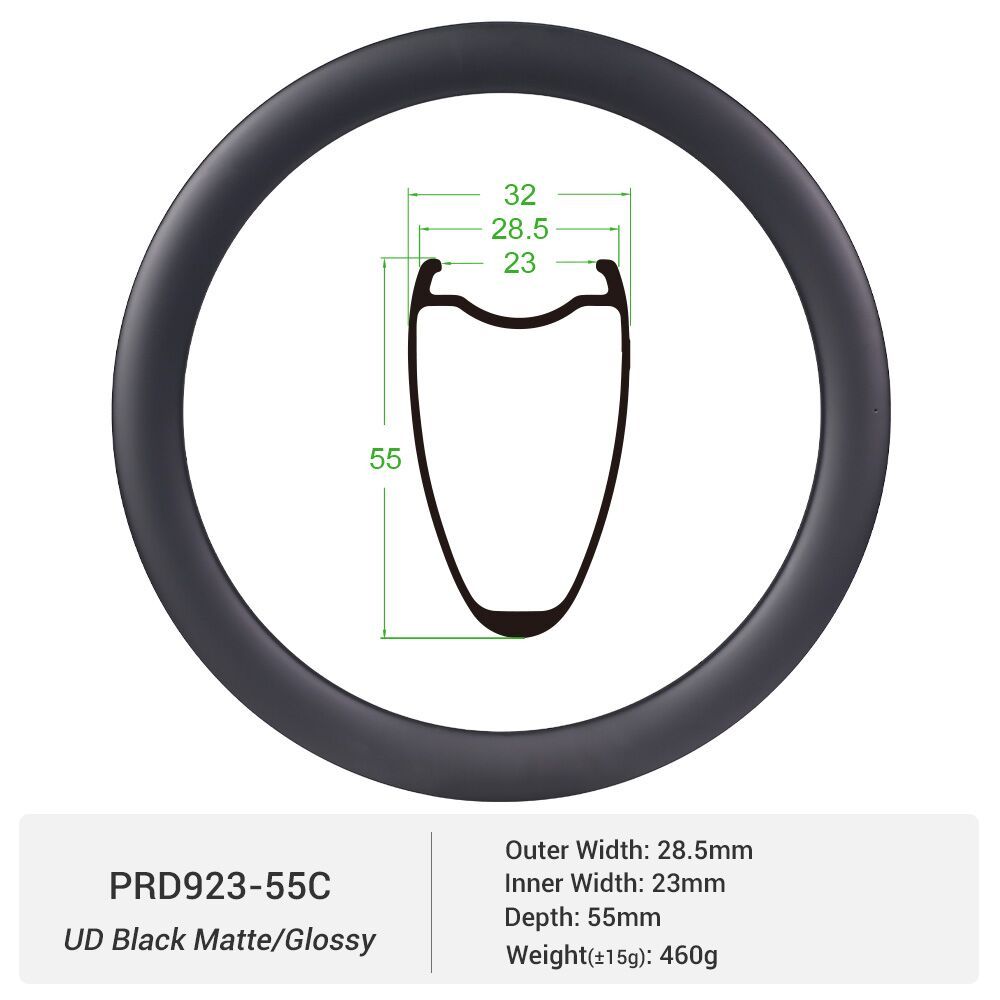 ProX 29mm Wide Carbon Rims 23mm Inner Width Disc Brake 700C Road Carbon Rims Tubeless Ready