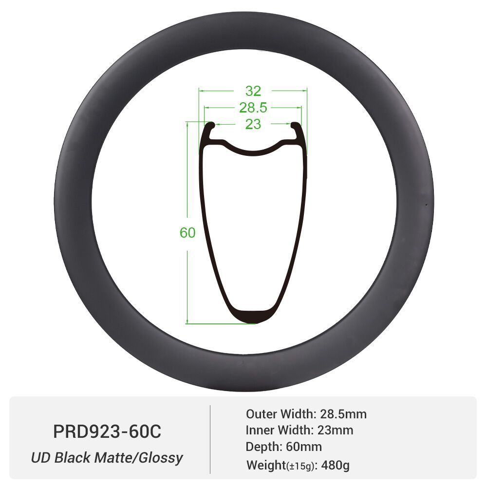 ProX 29mm Wide Carbon Rims 23mm Inner Width Disc Brake 700C Road Carbon Rims Tubeless Ready