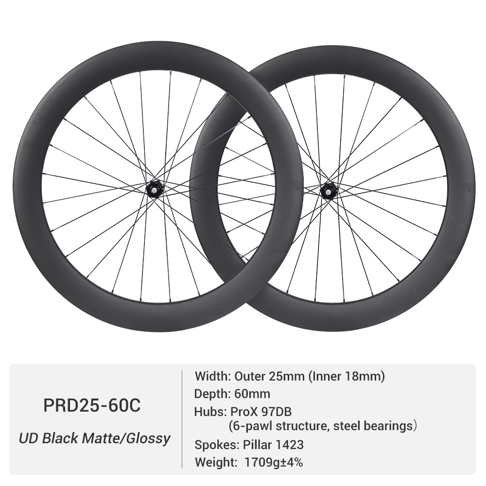 ProX 97DB Affordable Road Carbon Wheels | 25mm Outer Width Carbon Wheelet For Beginners