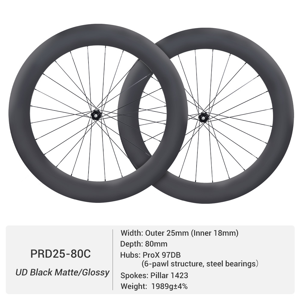 ProX 97DB Affordable Road Carbon Wheels | 25mm Outer Width Carbon Wheelet For Beginners