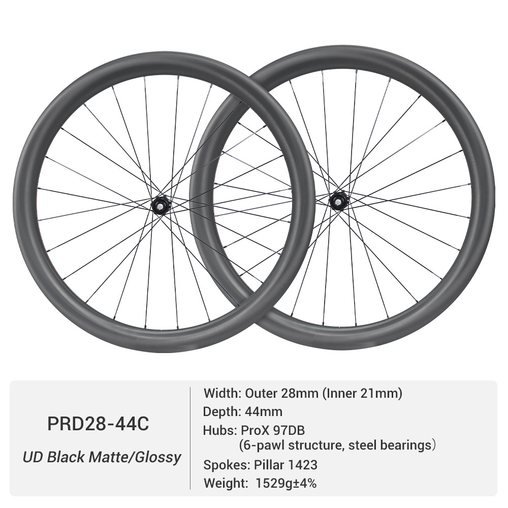 ProX 97DB Entry-Level 28mm Outer Width Road Carbon Wheels | Low Price Disc Brake Carbon Wheels