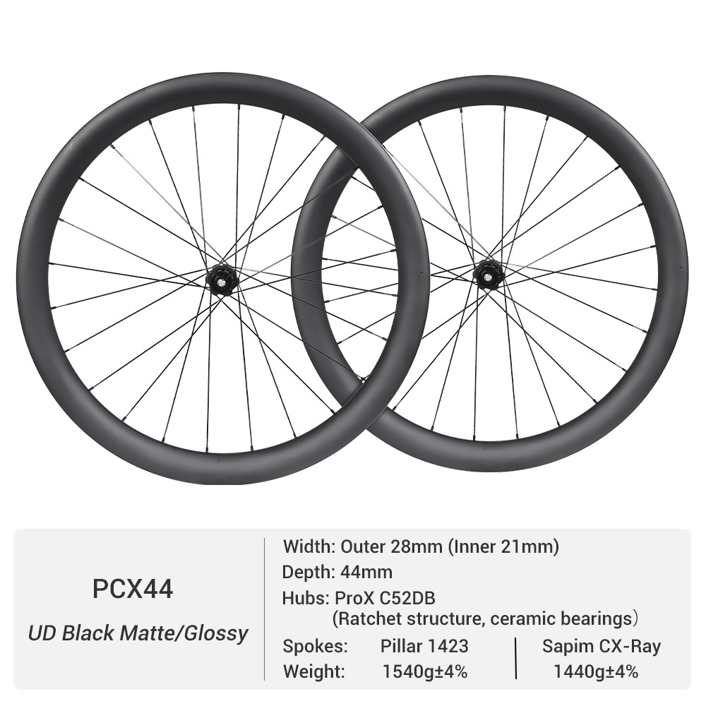ProX C52DB Gravel Wheelset | 21mm Inner Width Gravel Carbon Wheels for Versatile Riding