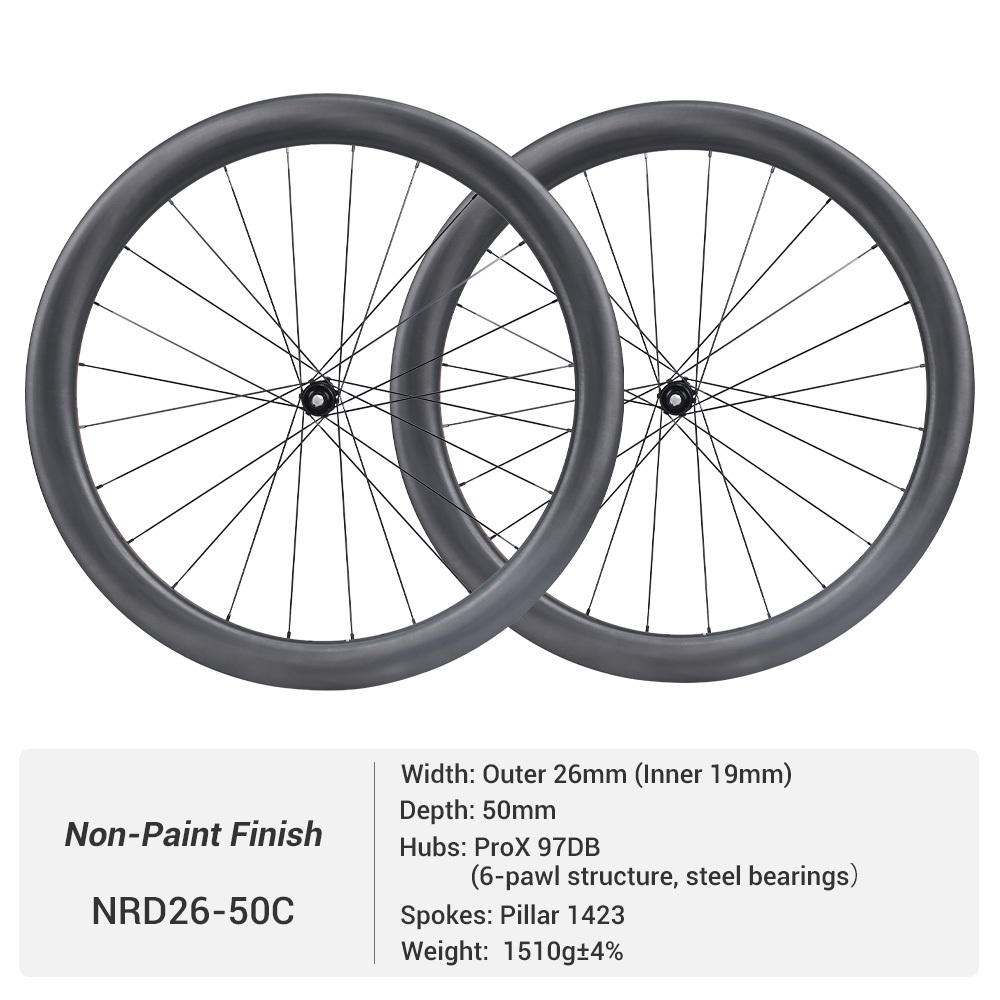 ProX 97DB Entry-Level Road Carbon Wheels | 26mm Outer Width Disc Brake Wheels For Beginners