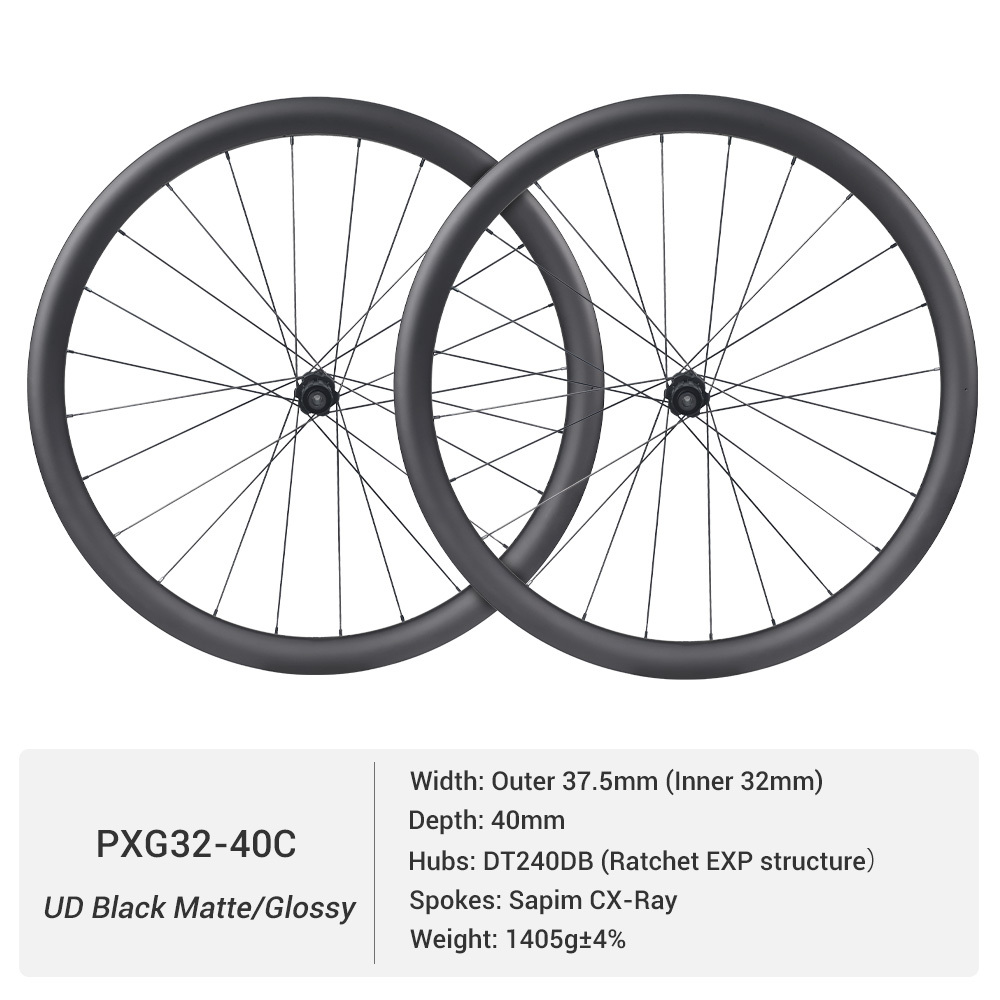 ProX DT240 Gravel Carbon Wheels | 32mm Inner Width Super Wide Rims for Rough Terrain Control