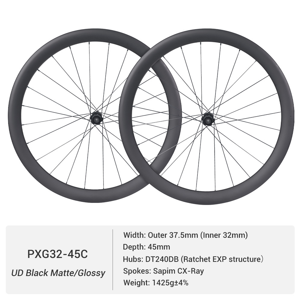 ProX DT240 Gravel Carbon Wheels | 32mm Inner Width Super Wide Rims for Rough Terrain Control