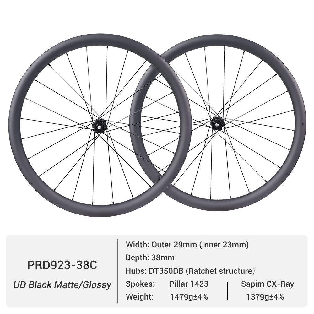 ProX DT350 Road Carbon Wheelset | 23mm Inner Width Disc Brake Carbon Road Wheels