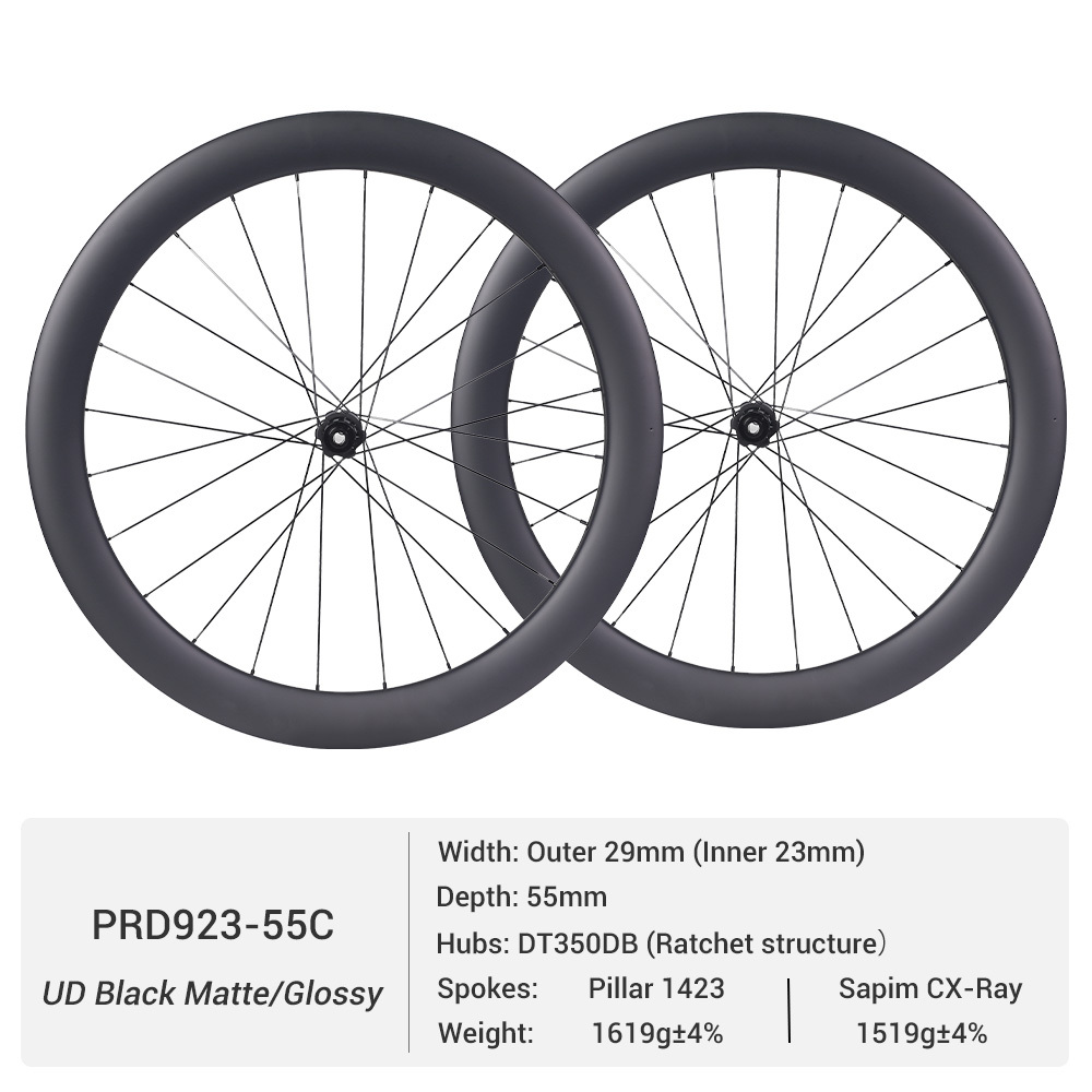 ProX DT350 Road Carbon Wheelset | 23mm Inner Width Disc Brake Carbon Road Wheels
