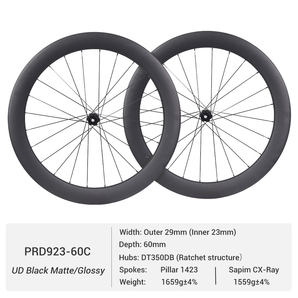 ProX DT350 Road Carbon Wheelset | 23mm Inner Width Disc Brake Carbon Road Wheels