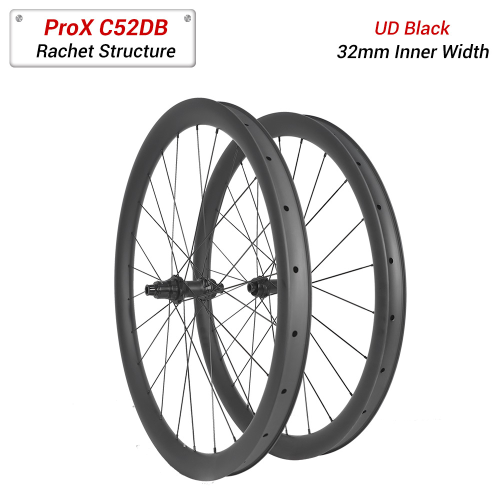 ProX C52DB Wide Gravel Carbon Wheels | 32mm Inner Width For Maximum Tire Support